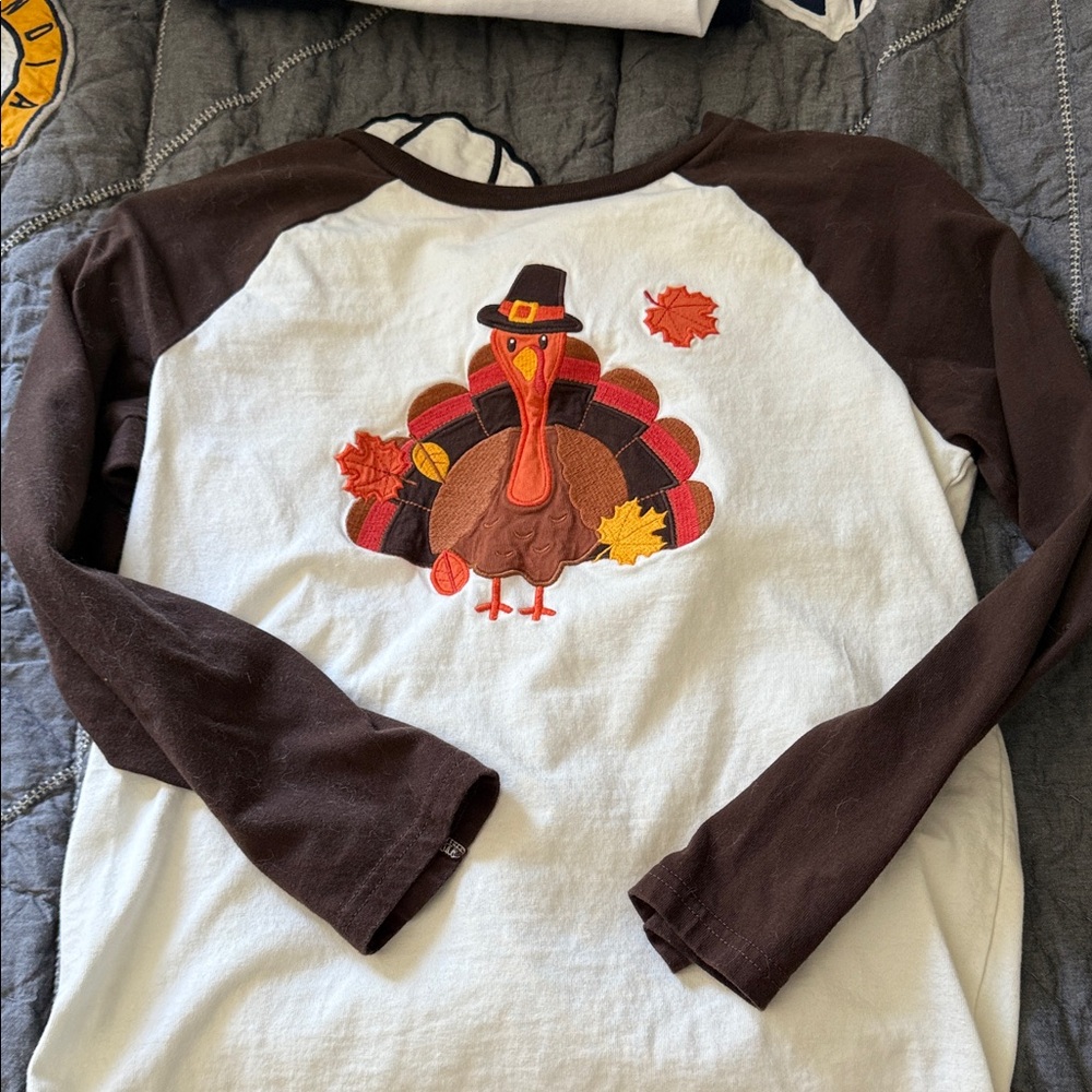 Gymboree Turkey Graphic Long Sleeve Shirt - Brown and White

Thanksgiving